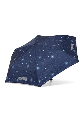 ergobag Regenschirm Kinderschirm für die Schultasche, ultraleicht und klein mit Tasche, reflektierend windfest SpitzenreitBär - Dunkelblau im Sale